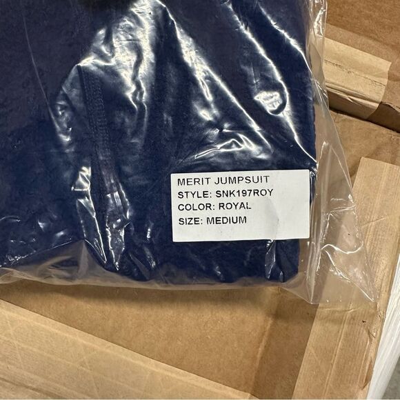 New Gigi C Merit Jumpsuit Catsuit Royal Blue Snakeskin M - Picture 6 of 6